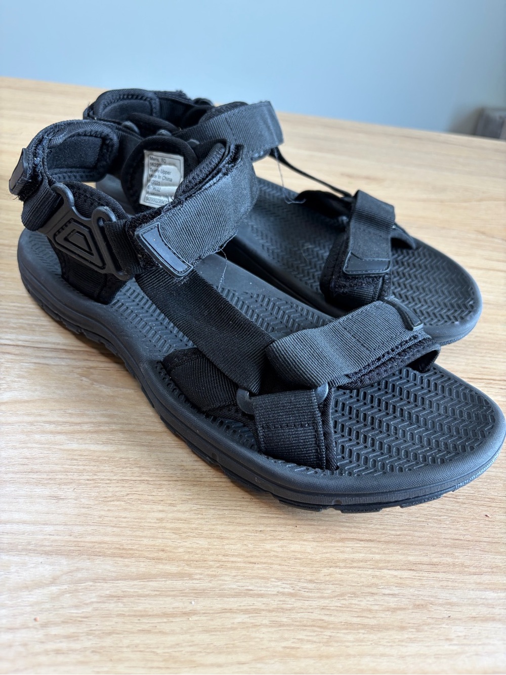 Magellan Outdoors Black Men's Outdoor Sport Sandals Size 8D Textile Upper